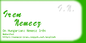 iren nemecz business card