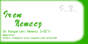 iren nemecz business card